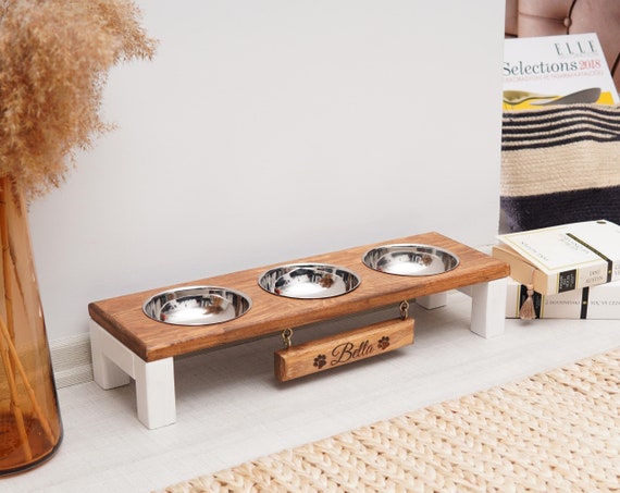 DIY Raised dog bowls / pet feeder - dog bowl holder -pallet wood