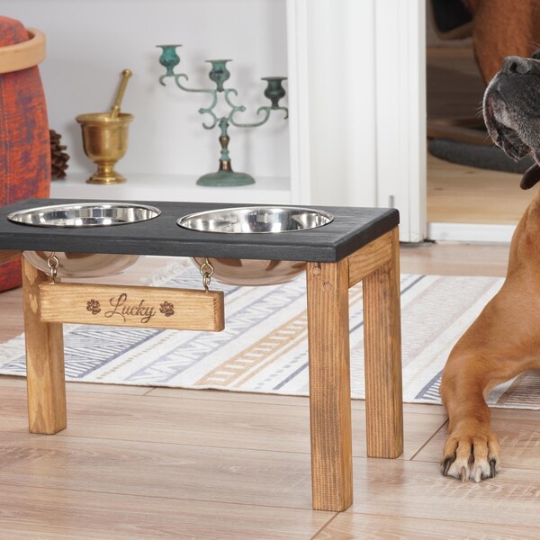 Dog Feeding Station With Storage Etsy