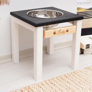 Personalized Elevated Dog Bowl Stand, Pet Accessories, Large Dog Feeding Station, Pet Food Bowl, Custom Dog Bowl, Raised Feeder, Water Bowl