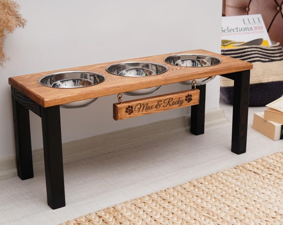 Natural Edge Dog Feeder | Wood | Orvis