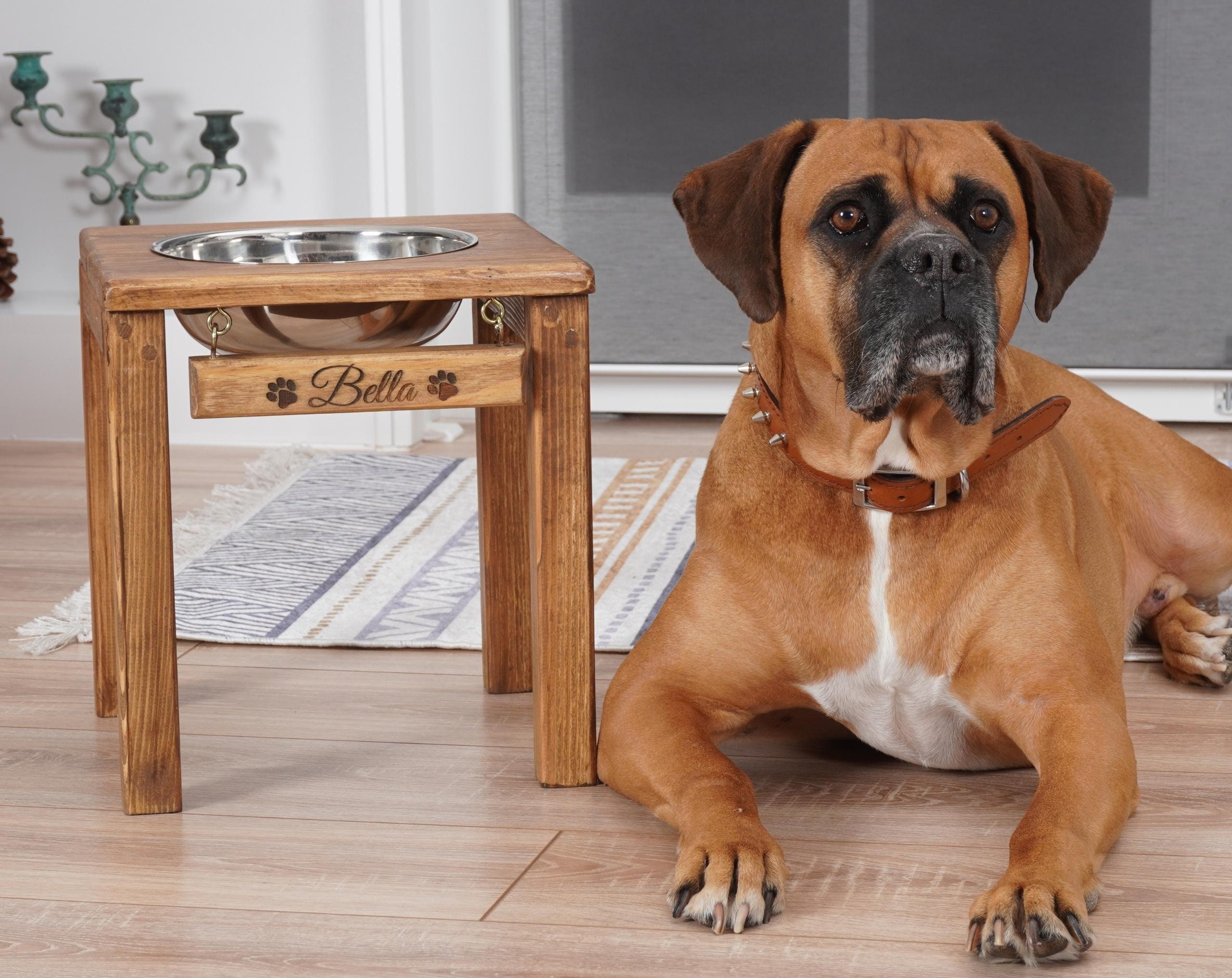 Wooden Pet Furniture, Raised Stand, Dog Food Stuff, Farmhouse Feeder, Dog Bowl Stand, Elevated Handcrafted Feeder