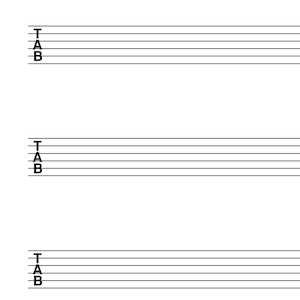 Tablature, Printable Blank Sheet Music, Music Staff Paper, Letter/a4 ...
