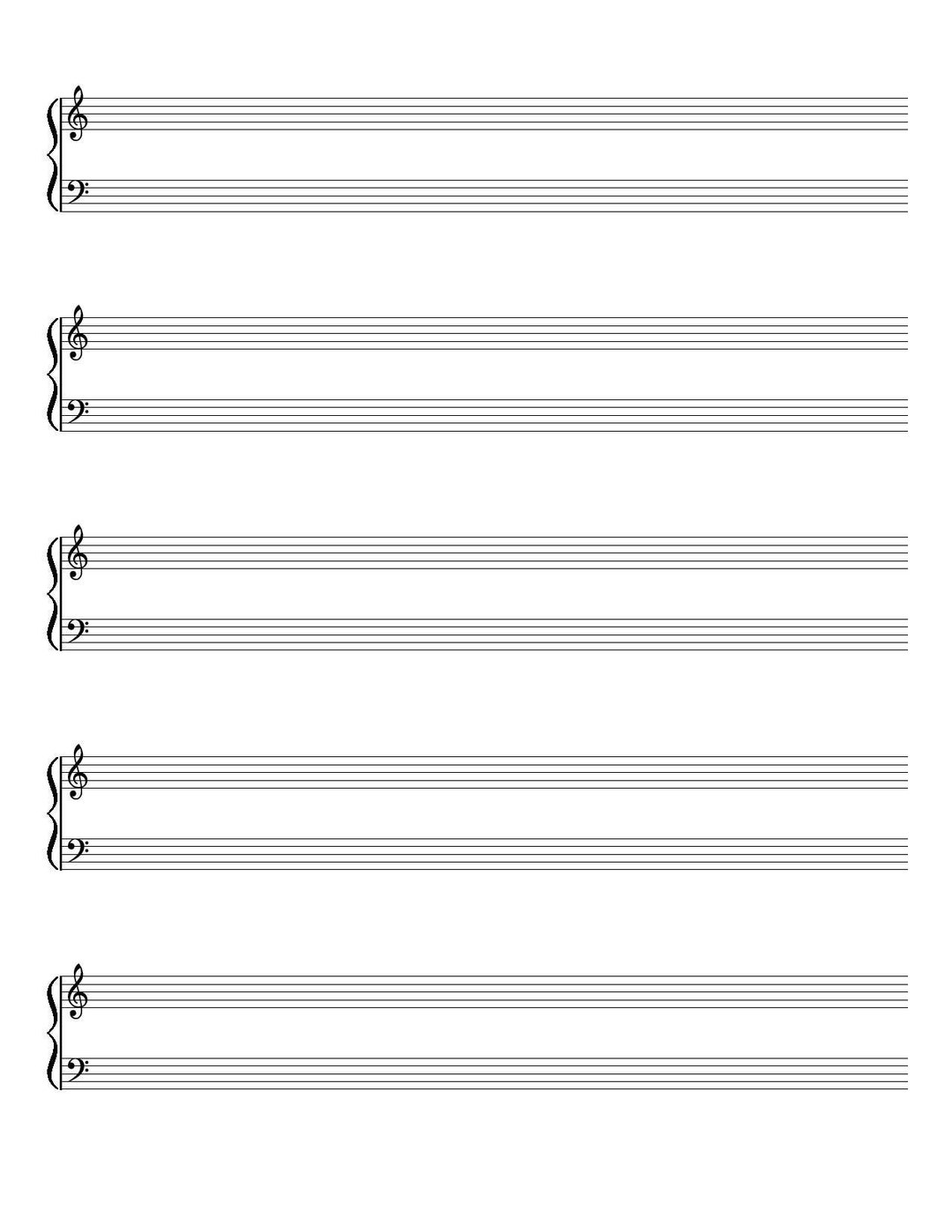 Staff Paper / Blank Sheet Music (A4) by sabas