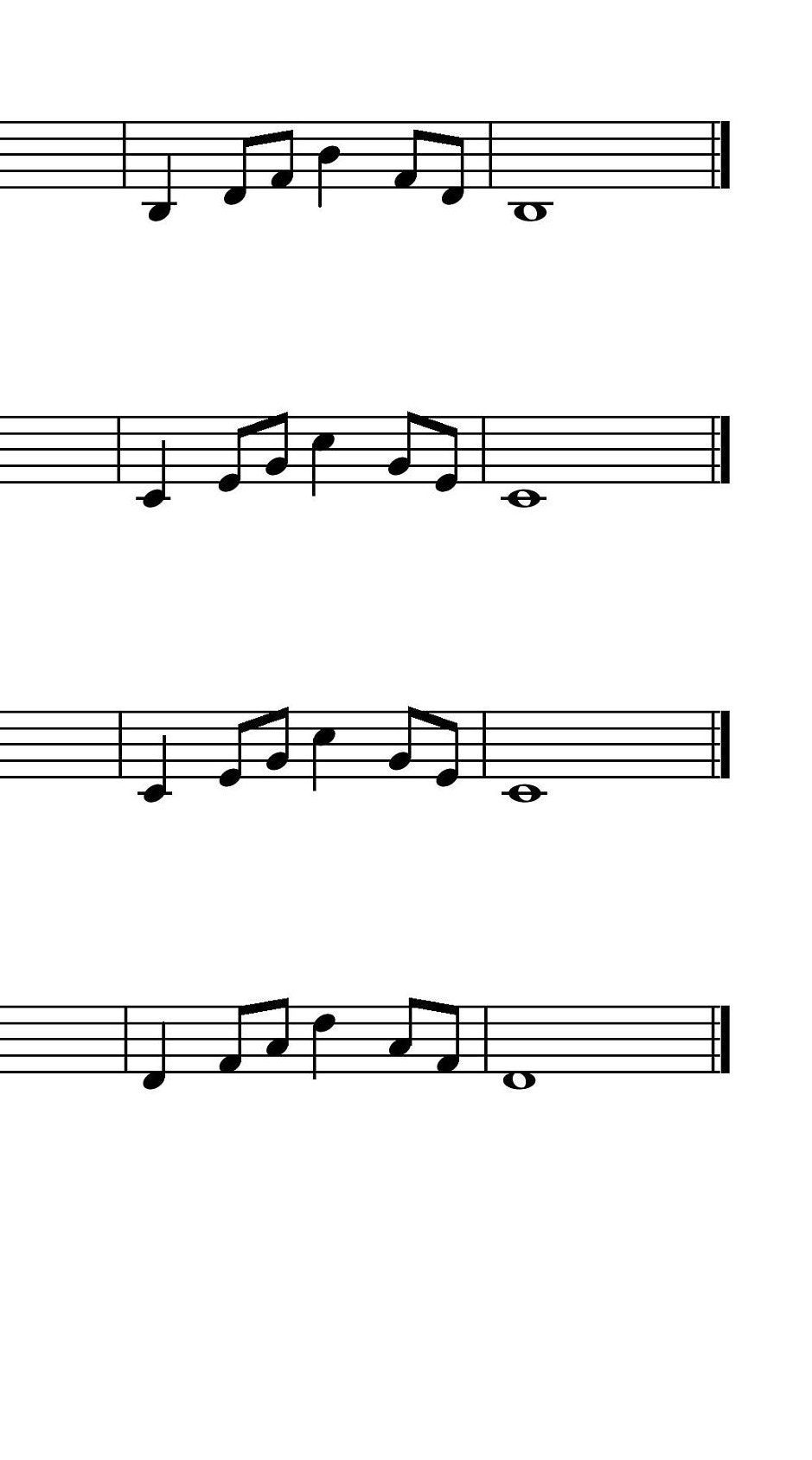 Minor Scales, Bass Clef, Printable Music Scales, Music Staff Paper ...
