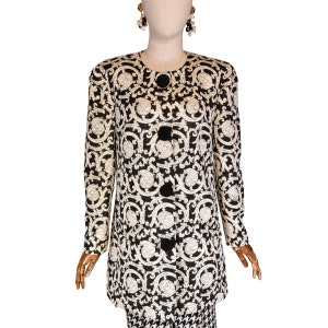 Vintage Italian Brocade Evening Coat: Cristina Debraud Gold Thread Party Jacket