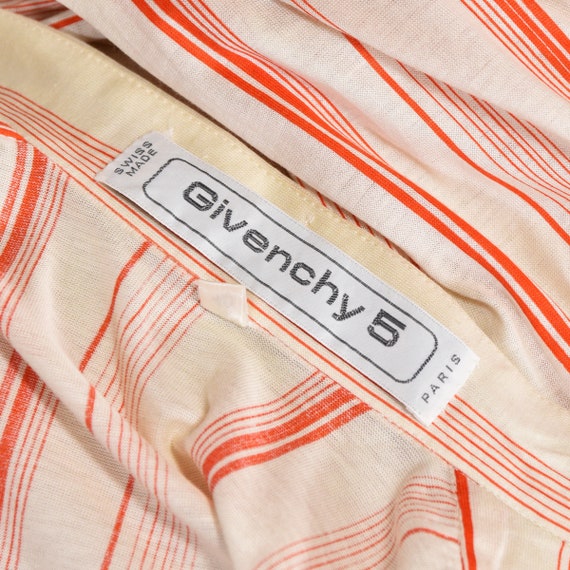 Vintage GIVENCHY dress from the 80's. Striped cot… - image 10