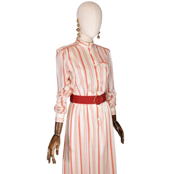 Vintage GIVENCHY dress from the 80's. Striped cot… - image 6