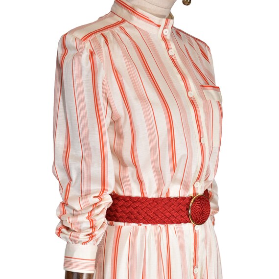 Vintage GIVENCHY dress from the 80's. Striped cot… - image 7