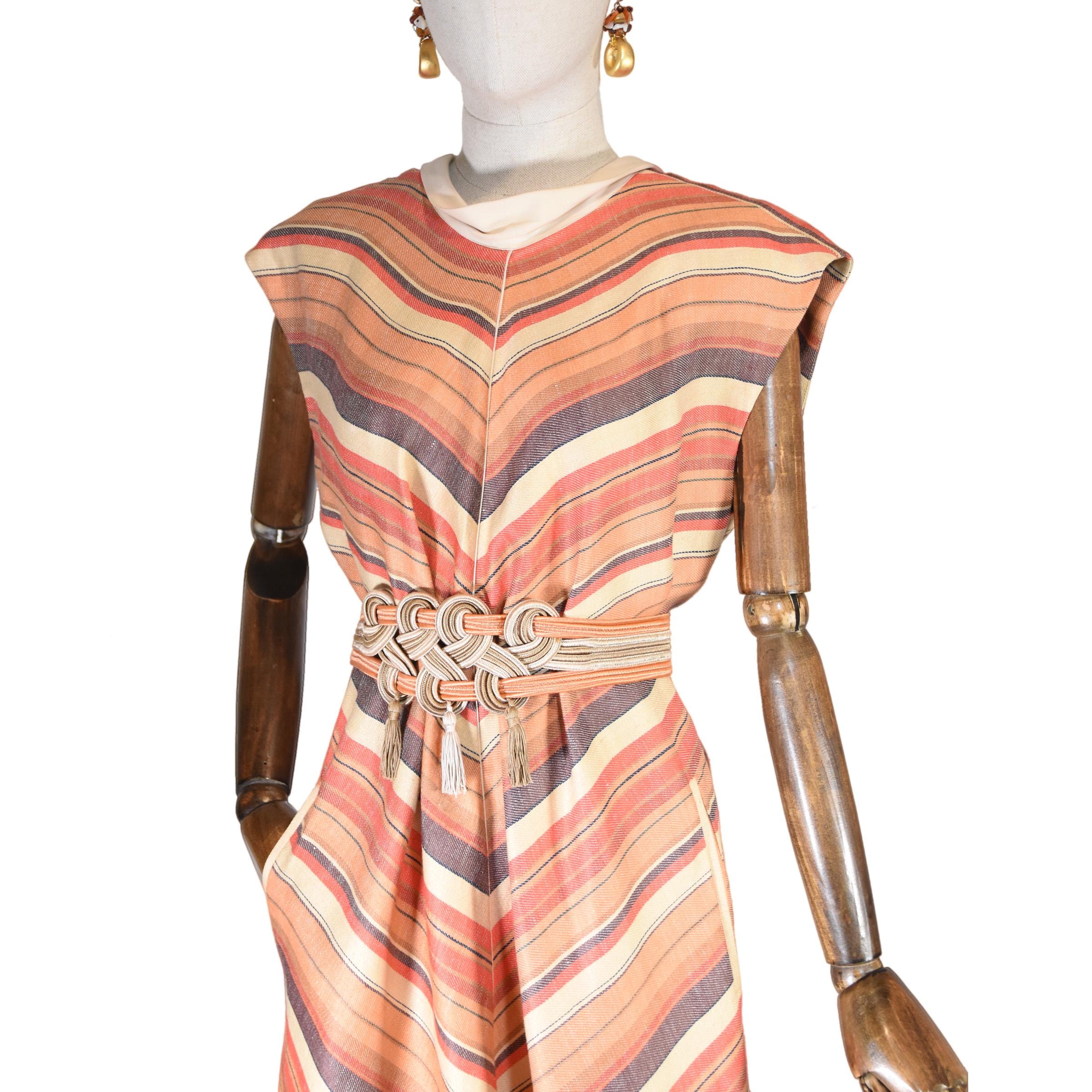 Vintage Nina Ricci Tassel Cord Belt: 80s Woven Passementerie 