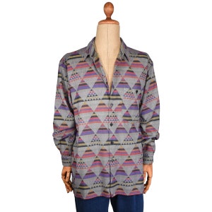 Vintage MISSONI Ikat Print Baumwollhemd - Multicolor Button Down
