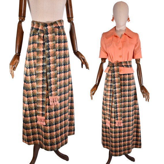 70s WALDMAN skirt de Luxe, VINTAGE bohemian maxi … - image 1