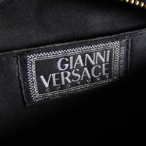 Vintage GIANNI VERSACE Mini Bag: Black Satin Medusa Medallions