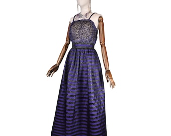 Vintage Pierre Balmain gestreepte maxi-rok: feestrok jaren 80
