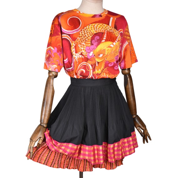 CHRISTIAN LACROIX vintage skirt, short pleated co… - image 3