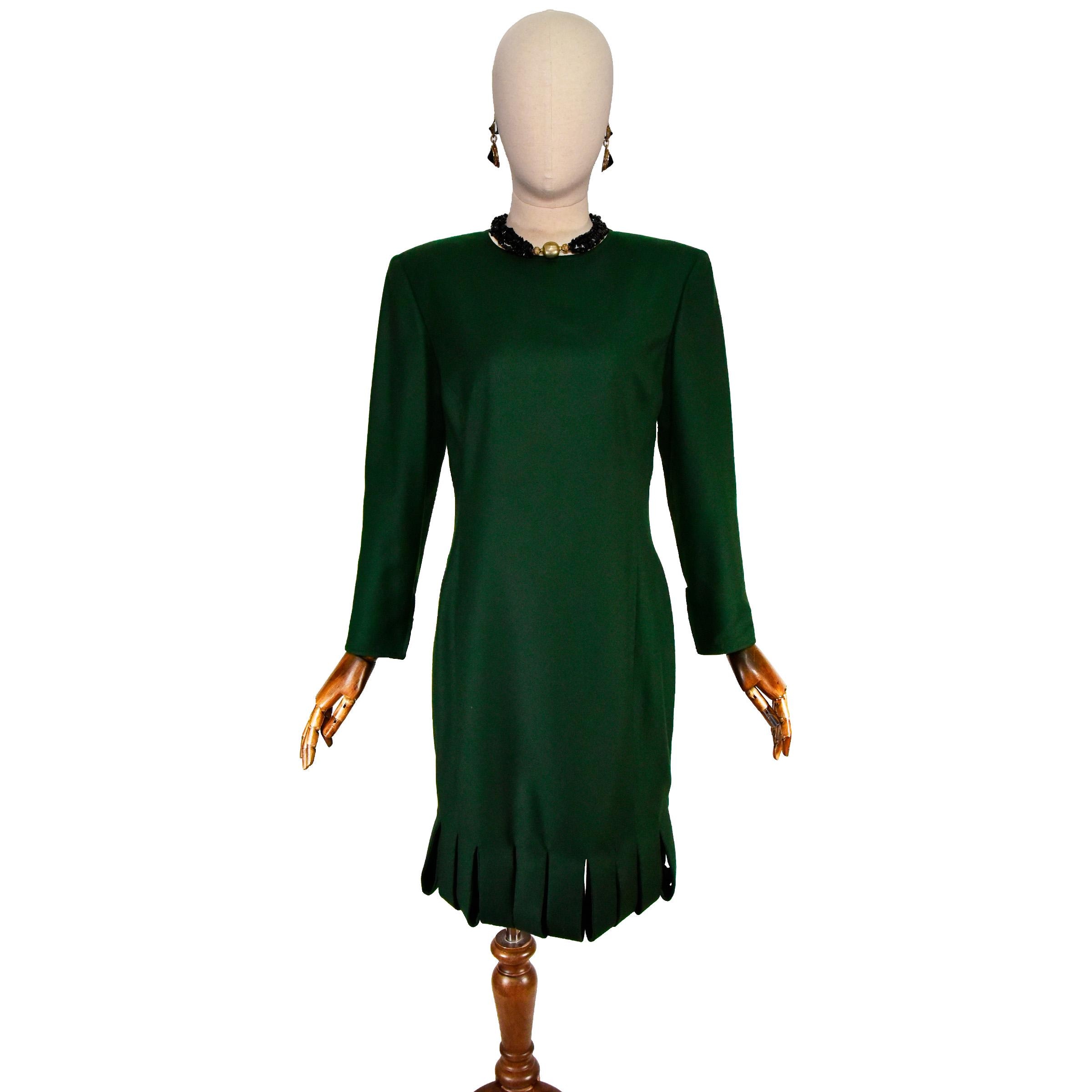 green emerald velvet dress Vintage 2005 Valentino Runway Chartreuse Silk Draped-Pearls Reverse Halter  Glamour Gown