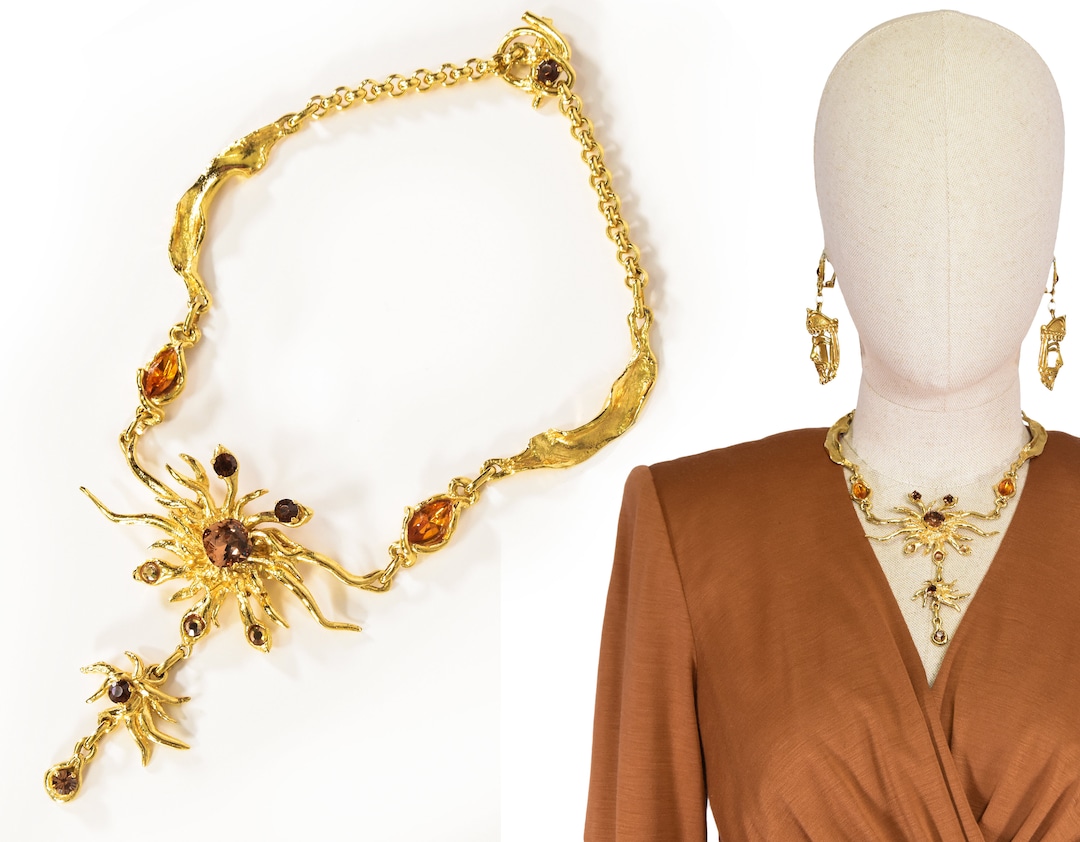 Boucles D'oreilles Vintage Christina Laurent – Plaqué Or – Occasion