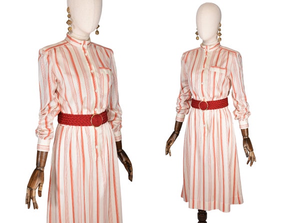 Vintage GIVENCHY dress from the 80's. Striped cot… - image 1