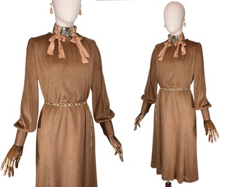 GIVENCHY Nouvelle Boutique 1970s vintage dress, silk and mohair fabric dress, relaxed fit dress, vintage tunic dress.