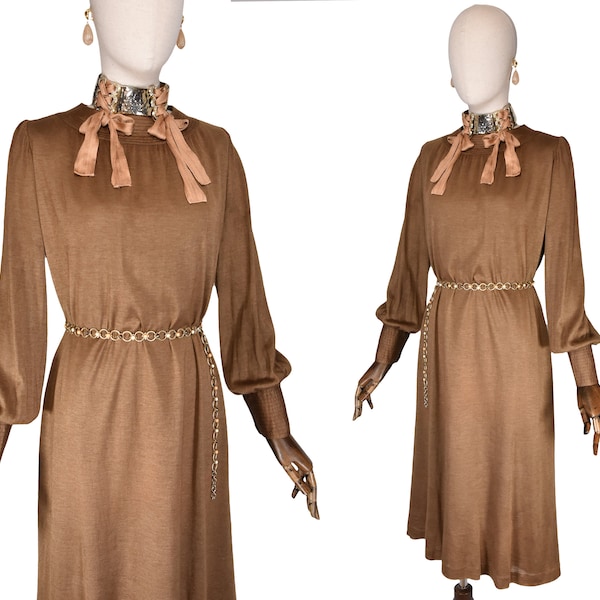 GIVENCHY Nouvelle Boutique 1970 robe vintage, robe en soie et mohair, robe décontractée, robe tunique vintage.