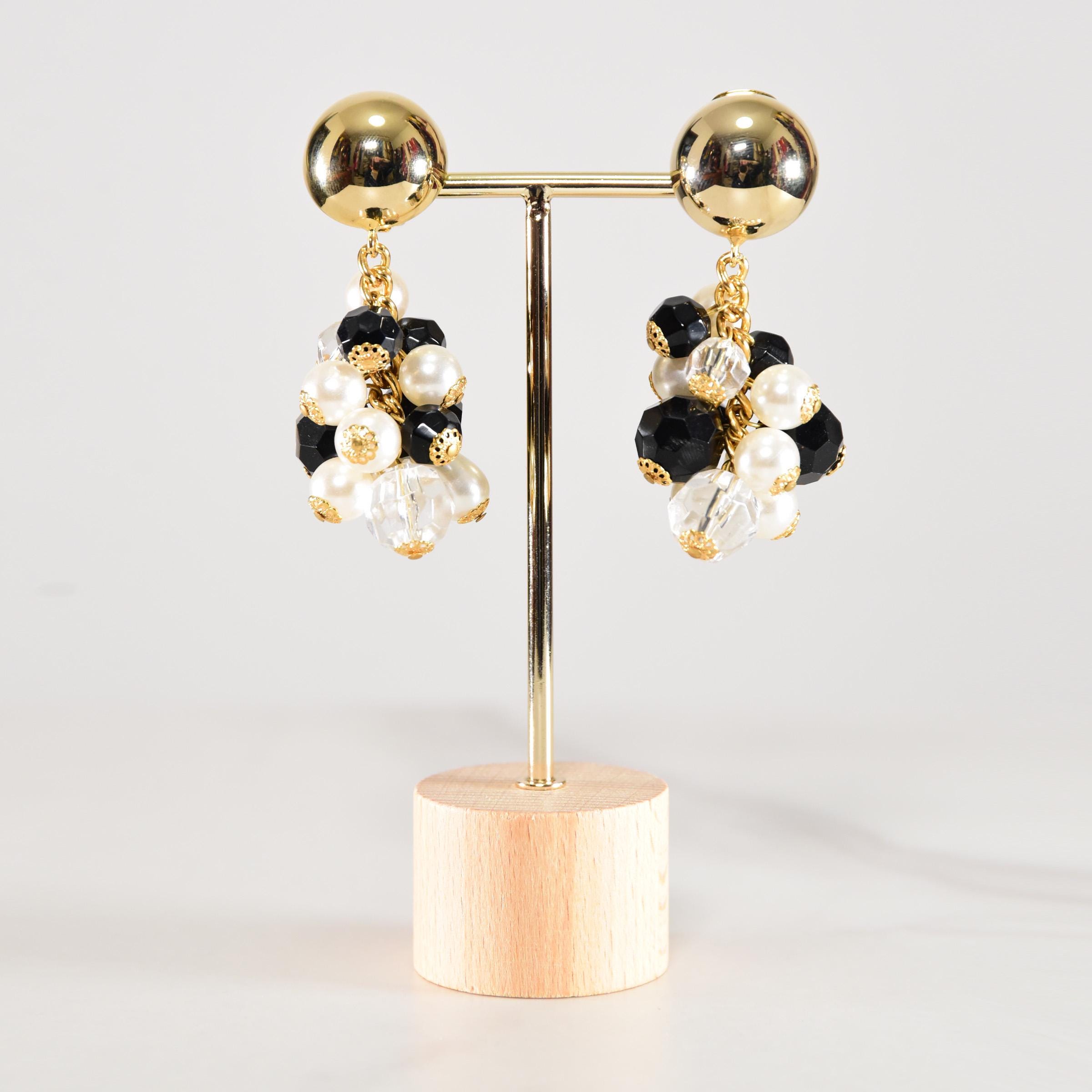 Boucles D'Oreilles Oversize Baroques Années 90 - Doré - Fermoir Clip - Neuf Sans Emballage
