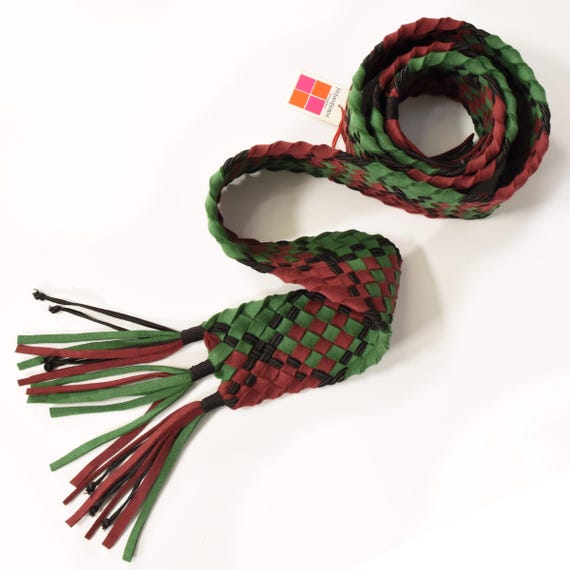 Vintage Yves Saint Laurent Belt: Felt & Silk Braided Cord  display picture 3