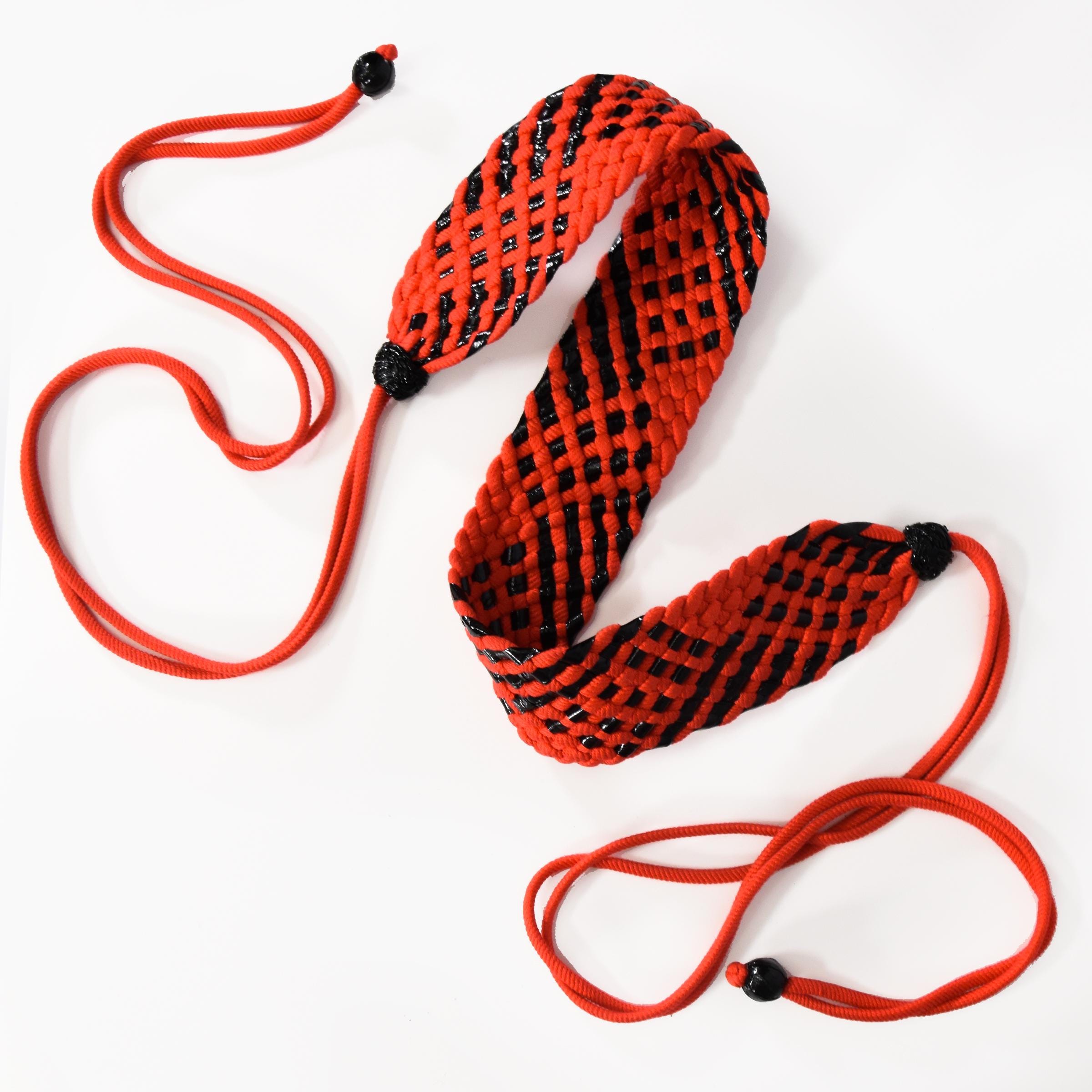 Red Raffia Belt - Etsy