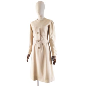 Vintage 1960s Manuel Pertegaz Wool Midi Dress: Spanish Haute Couture
