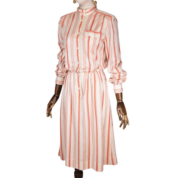 Vintage GIVENCHY dress from the 80's. Striped cot… - image 4