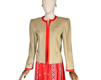 Vintage Louis Feraud Paris Zipper Coat..luxury Brand..size 9..made