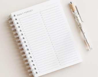 Don't Forget To Do List • Daily Reminder • 180 Pages • A5 Size • Printed
