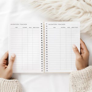 Inventory Tracker Book • Stock Management • Reorder List • Product Tracker • 120 Pages • A5 Size • Printed image 3