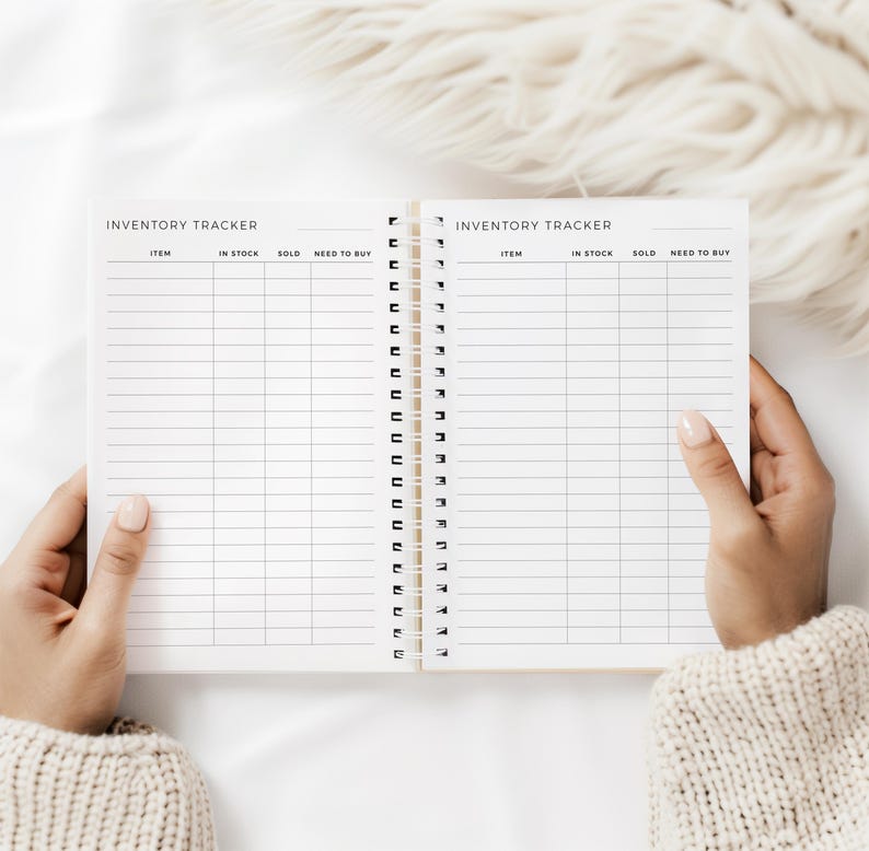 Inventory Tracker Book • Stock Management • Reorder List • Product Tracker • 120 Pages • A5 Size • Printed image 3