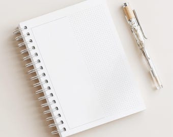 Blank & Dot Grid Notebook • 200 Pages • A5 Size • Printed