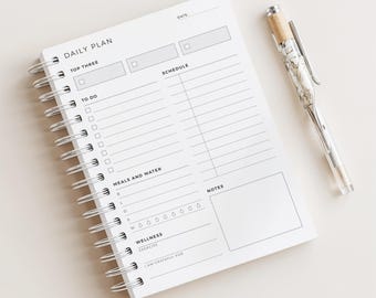 Planificador diario de tareas pendientes • Planificador diario personal/laboral • 180 páginas (más de 6 meses) • Tamaño A5 • Planificador impreso