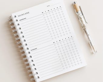 Skincare Routine Planner • Beauty Planner • Daily Self Care Planner • 120 Pages (2+ Years Planning) • A5 Size • Printed