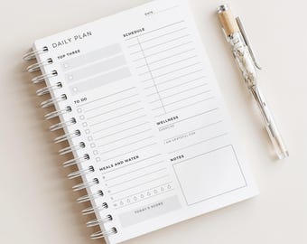 Planificador diario A5 sin fecha • 180 páginas (más de 6 meses) • Planificador impreso