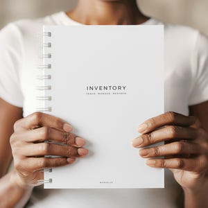 Inventory Tracker Book • Stock Management • Reorder List • Product Tracker • 120 Pages • A5 Size • Printed White