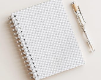10 Squares Per Inch Notebook • Precision Graph Paper • 200 Pages • A5 Size • Printed