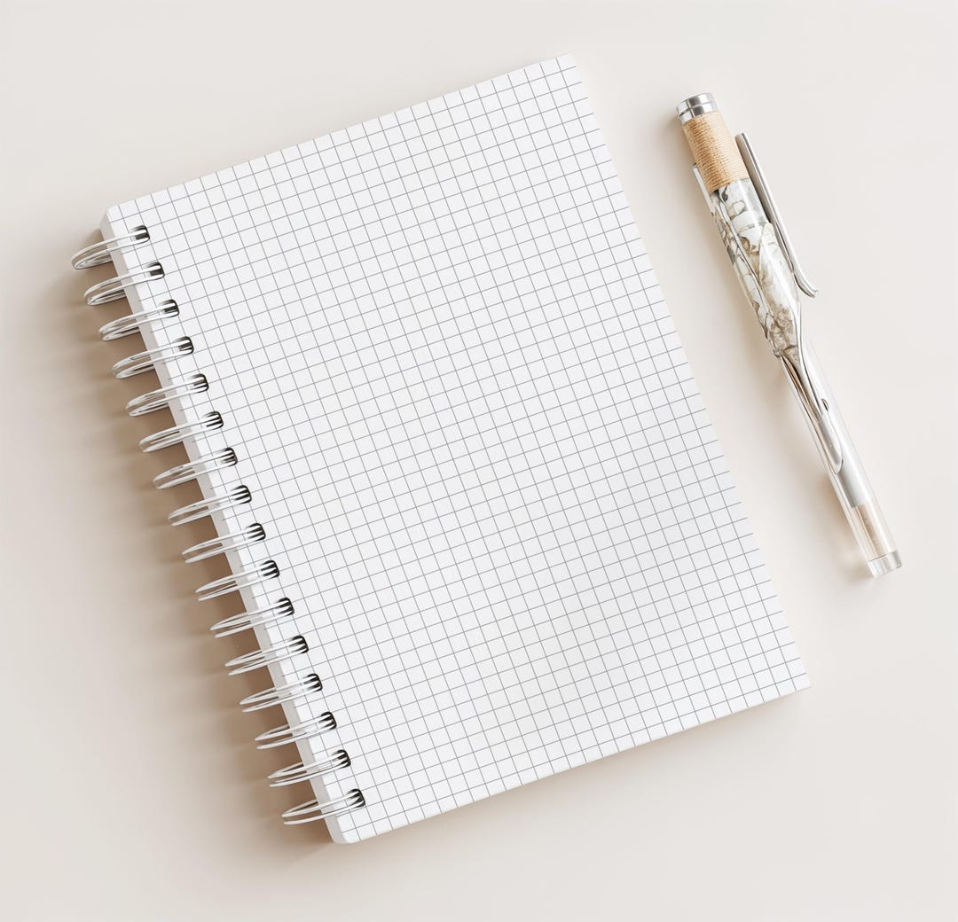 5mm Grid Notebook • Graph Paper Journal • 200 Pages • A5 Size • Printed ...