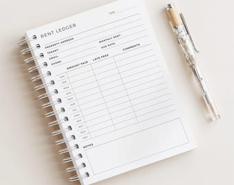 Rent Payment Ledger • Tenant Payment Tracker • Monthly Rent Payments • 120 Pages • A5 Size • Printed