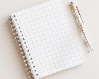 0.5 Inch Grid Notebook • Half Inch Graph Paper Journal • 200 Pages • A5 Size • Printed Notebook