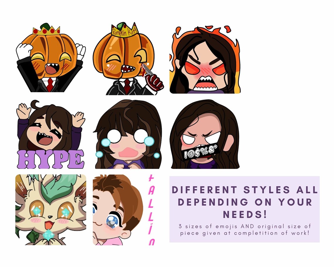 Emojis personalizados de Twitch Streamer / Twitch / Emojis Etsy México