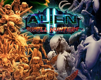 Aliens Vs Skull Hunter 2 - Scifi Miniatures | Papsikels