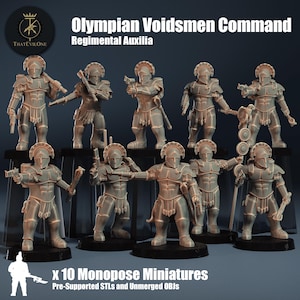 Olympian Voidsmen Command Squad - Regimental Auxilia - Scifi Miniatures | That Evil One