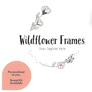 Logotipo de flores silvestres personalizado – Detalhes florais para o seu negócio