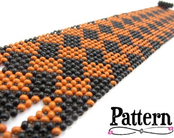 Pattern Only ** - Right Angle Weave - 2 color Weave - Instant PDF Download
