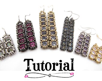 Pattern Only  **PDF** CRAW Captured Chaton Drop - Step by Step Tutorial - PushinBeads