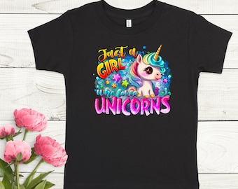 Rainbow Unicorn Girls T-Shirt – Birthday Outfit