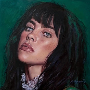 PRINTS - &quot;Billie Eilish&quot; Oil Portrait