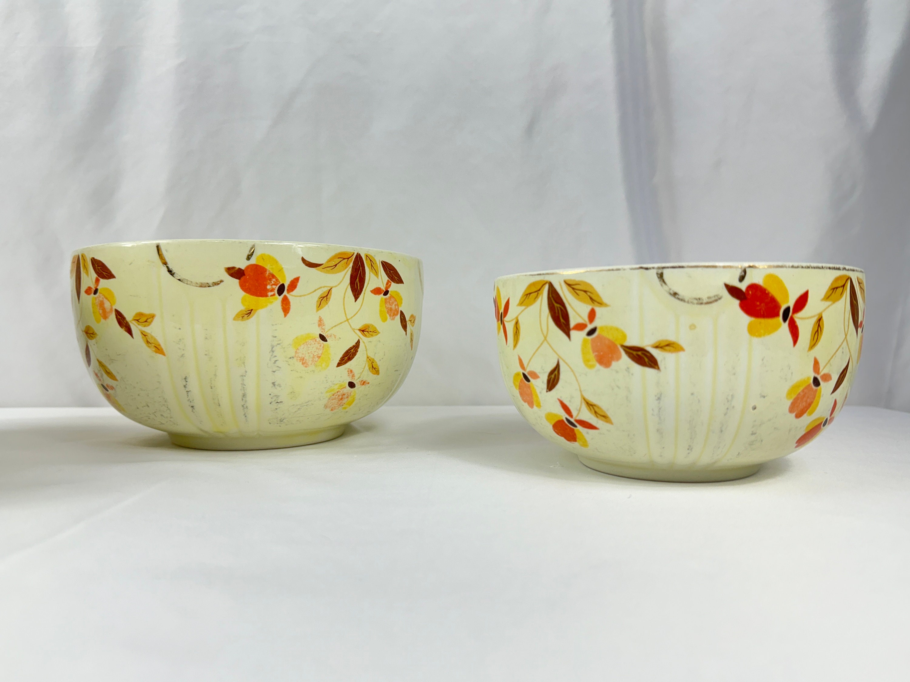 Halls Tea Set Vintage 1940s Hall's Superior Jewel Tea Autumn Leaf Nesting Mixing Bowl ...